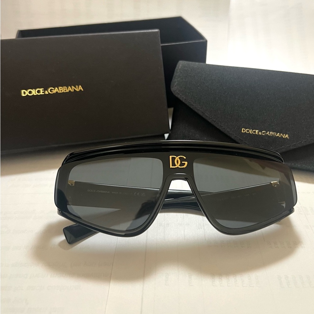 Dolce & Gabbana Black Glasses with Bold Frame and Dark Lenses